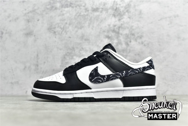 NIKE SB DUNK LOW BLACK PAISLEY BLACK/BLACK/WHITE DH4401-100