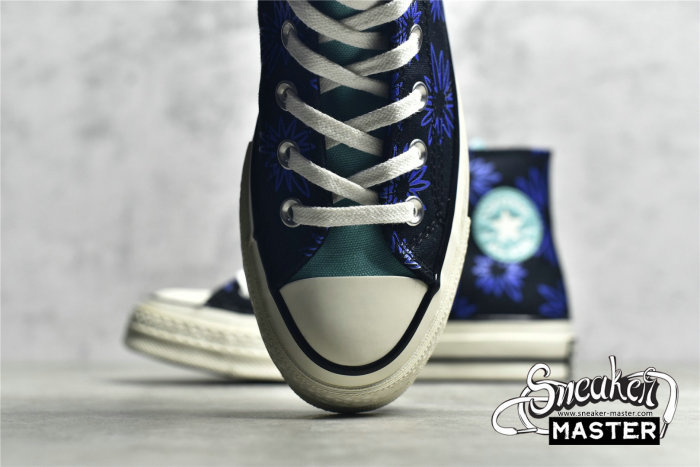 CONVERSE CHUCK TAYLOR ALL STAR 70S HIGH SUNNY FLORAL BLACK/WASHED TEAL/GAME ROYAL 172824C