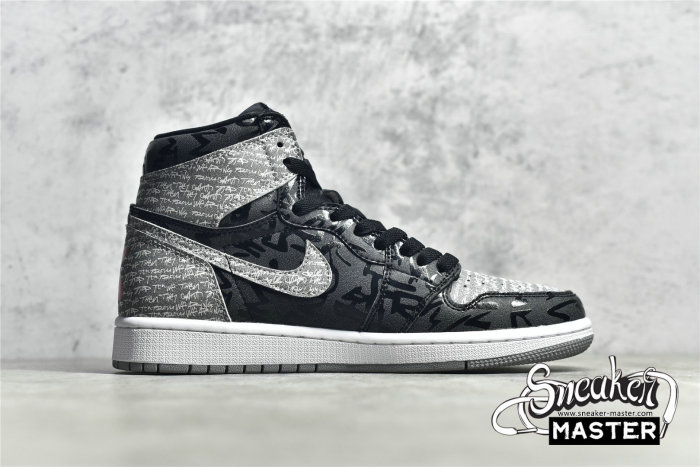 NIKE AIR JORDAN 1 HIGH OG REBELLIONAIRE BLACK/WHITE/PARTICLE GREY 555088-036