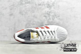 ADIDAS SUPERSTAR FOUNDATION SHOES CLOUD WHITE/SCARLET/GOLD B27139