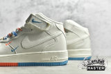 NIKE AIR FORCE 1 07 MID MIAMI BEIGE/ORANGE/BLUE MI9663-536