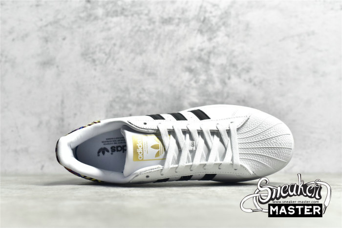 ADIDAS SUPERSTAR SHOES CORE BLACK/CLOUD WHITE/MULTI AC8565