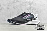 NIKE AIR ZOOM PEGASUS 38 BLACK/WHITE/CHLORINE BLUE/METALLIC SILVER CW7356-003
