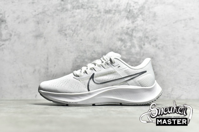 NIKE AIR ZOOM PEGASUS 38 WHITE/PURE PLATINUM/WOLF GREY/METALLIC SILVER CW7358-100