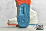 NIKE AIR FORCE 1 07 MID MIAMI BEIGE/ORANGE/BLUE MI9663-536