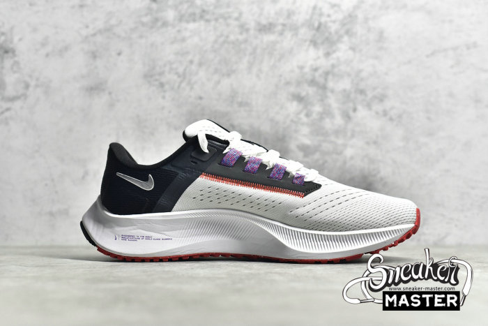 NIKE AIR ZOOM PEGASUS 38 WHITE/BLACK/FLASH CRIMSON/METALLIC SILVER CW7358-101