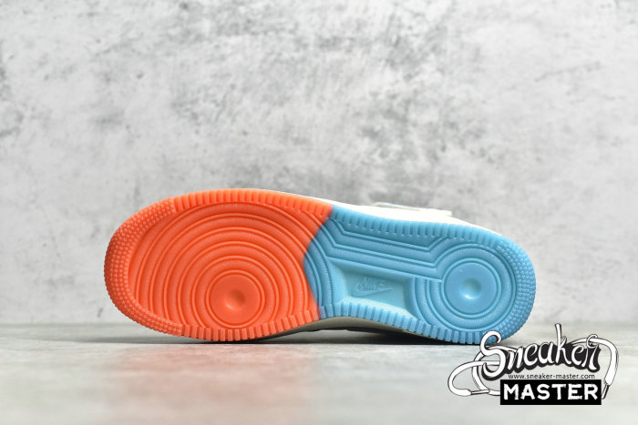 NIKE AIR FORCE 1 07 MID MIAMI BEIGE/ORANGE/BLUE MI9663-536