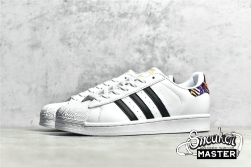 ADIDAS SUPERSTAR SHOES CORE BLACK/CLOUD WHITE/MULTI AC8565