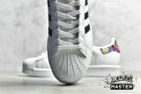 ADIDAS SUPERSTAR SHOES CORE BLACK/CLOUD WHITE/MULTI AC8565