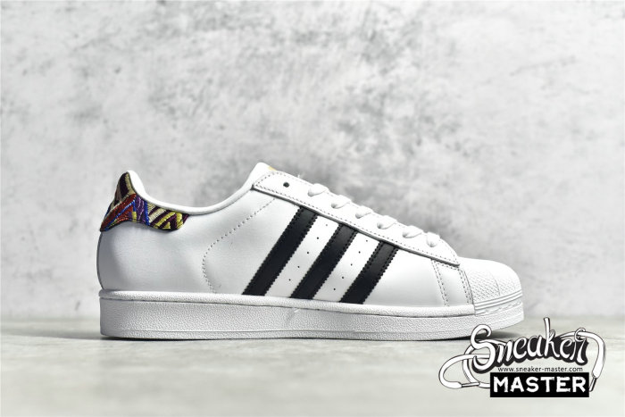 ADIDAS SUPERSTAR SHOES CORE BLACK/CLOUD WHITE/MULTI AC8565