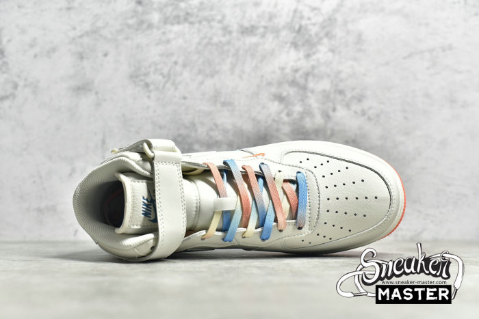 NIKE AIR FORCE 1 07 MID MIAMI BEIGE/ORANGE/BLUE MI9663-536