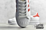 ADIDAS SUPERSTAR FOUNDATION SHOES CLOUD WHITE/SCARLET/GOLD B27139