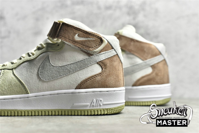 NIKE AIR FORCE 1 07 MID GRASS GREEN/LIGHT GREY/LIGHT BROWN AL6896-558