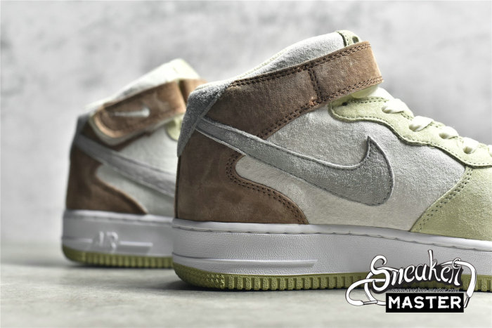 NIKE AIR FORCE 1 07 MID GRASS GREEN/LIGHT GREY/LIGHT BROWN AL6896-558