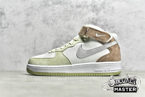 NIKE AIR FORCE 1 07 MID GRASS GREEN/LIGHT GREY/LIGHT BROWN AL6896-558