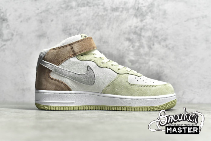 NIKE AIR FORCE 1 07 MID GRASS GREEN/LIGHT GREY/LIGHT BROWN AL6896-558