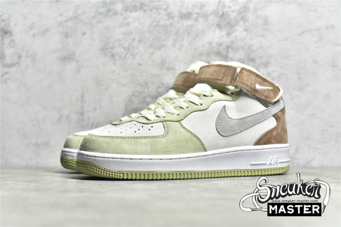 NIKE AIR FORCE 1 07 MID GRASS GREEN/LIGHT GREY/LIGHT BROWN AL6896-558