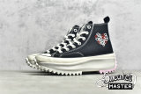 CONVERSE RUN STAR HIKE PLATFORM EMBROIDERED HEARTS BLACK/PINK/EGRET A01598C