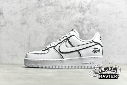 NIKE AIR FORCE 1 LOW X STUSSY WHITE/WHITE/BLACK BQ6425-109