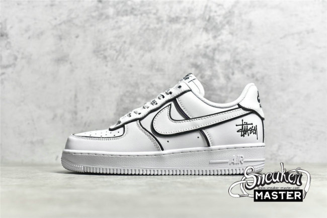 NIKE AIR FORCE 1 LOW X STUSSY WHITE/WHITE/BLACK BQ6425-109