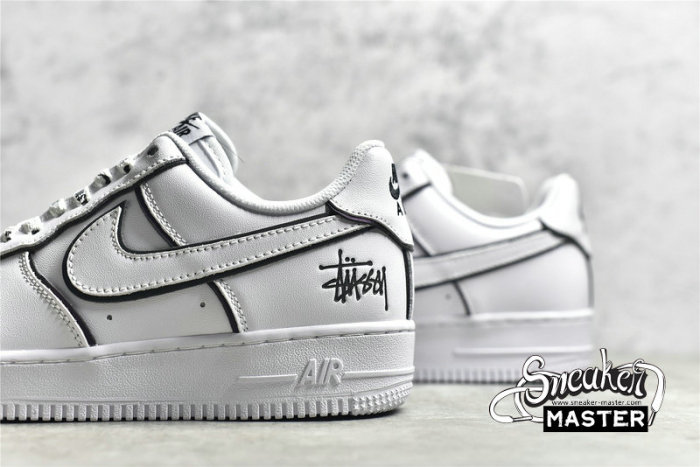 NIKE AIR FORCE 1 LOW X STUSSY WHITE/WHITE/BLACK BQ6425-109