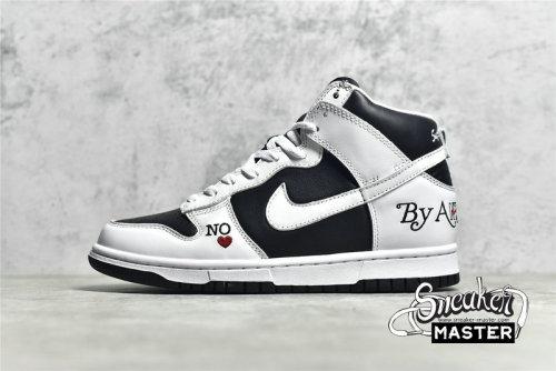 NIKE SUPREME X DUNK HIGH SB BY MEANS STORMTROOPER BLACK/BLACK/WHITE DN3741-002