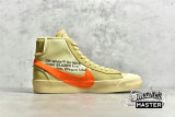 NIKE OFF-WHITE X BLAZER MID ALL HALLOWS EVE CANVAS/PALE VANILLA-BLACK-TOTAL ORANGE AA3832-700