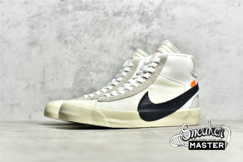 NIKE OFF-WHITE X BLAZER MID THE TEN WHITE/BLACK-MUSLIN AA3832-100
