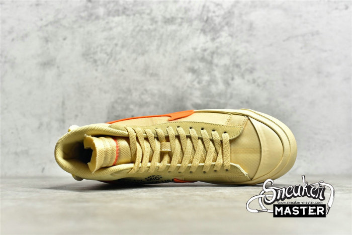 NIKE OFF-WHITE X BLAZER MID ALL HALLOWS EVE CANVAS/PALE VANILLA-BLACK-TOTAL ORANGE AA3832-700