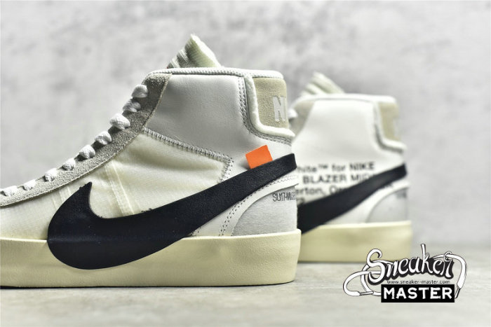 NIKE OFF-WHITE X BLAZER MID THE TEN WHITE/BLACK-MUSLIN AA3832-100