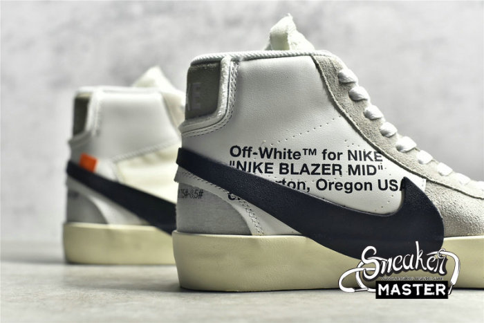 NIKE OFF-WHITE X BLAZER MID THE TEN WHITE/BLACK-MUSLIN AA3832-100