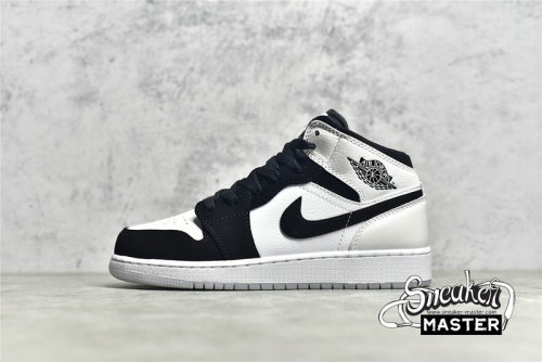 NIKE AIR JORDAN 1 MID SE DIAMOND WHITE/BLACK/MULTI-COLOR DH6933-100