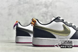 NIKE COURT BOROUGH LOW 2 SE GS SUMMIT WHITE/OFF NOIR/PINK PRIME/METALLIC PEWTER DJ0040-100