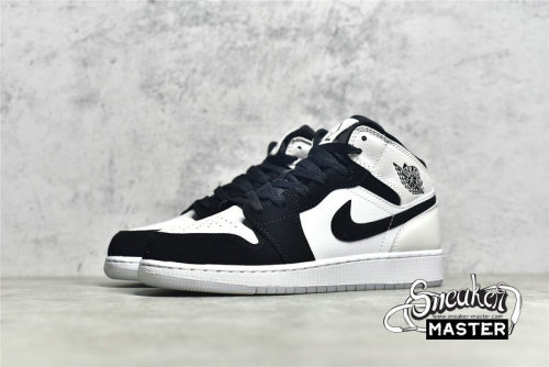 NIKE AIR JORDAN 1 MID SE DIAMOND WHITE/BLACK/MULTI-COLOR DH6933-100