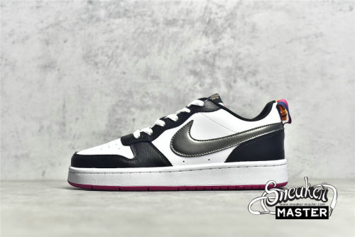 NIKE COURT BOROUGH LOW 2 SE GS SUMMIT WHITE/OFF NOIR/PINK PRIME/METALLIC PEWTER DJ0040-100