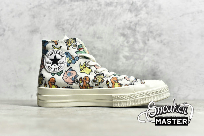 CONVERSE POKEMON X CHUCK TAYLOR ALL-STAR 70S HIGH WHITE/PINK/YELLOW A01652C