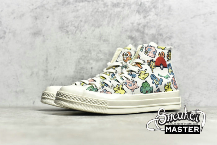 CONVERSE POKEMON X CHUCK TAYLOR ALL-STAR 70S HIGH WHITE/PINK/YELLOW A01652C