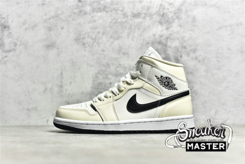 NIKE AIR JORDAN 1 MID COCONUT MILK/BLACK/SUMMIT WHITE/WHITE BQ6472-121