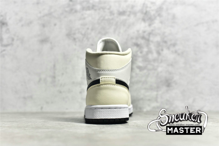NIKE AIR JORDAN 1 MID COCONUT MILK/BLACK/SUMMIT WHITE/WHITE BQ6472-121