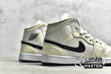 NIKE AIR JORDAN 1 MID COCONUT MILK/BLACK/SUMMIT WHITE/WHITE BQ6472-121