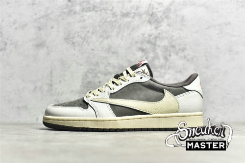 NIKE TRAVIS SCOTT X AIR JORDAN 1 LOW OG REVERSE MOCHA WHITE/BROWN/RED DM7866-162