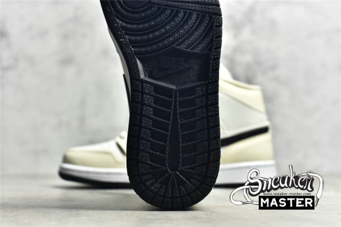 NIKE AIR JORDAN 1 MID COCONUT MILK/BLACK/SUMMIT WHITE/WHITE BQ6472-121
