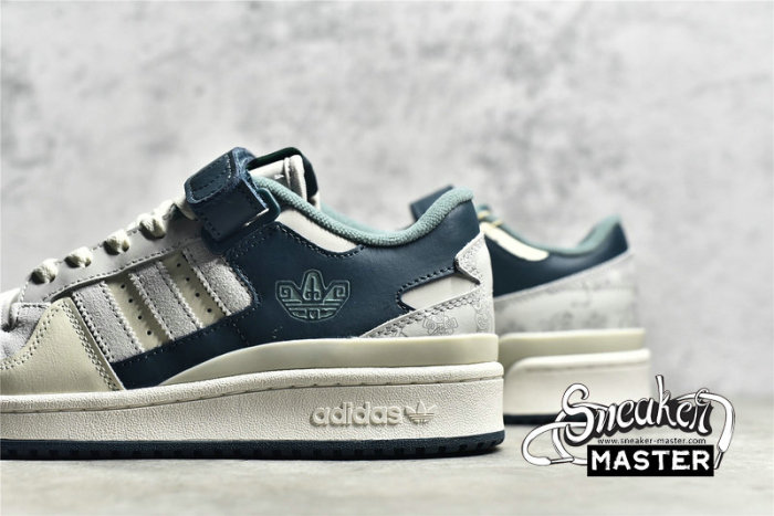 ADIDAS FORUM 84 LOW SANXINGDUI SHOES BEIGE/BEIGE/DARK GREEN HP2067