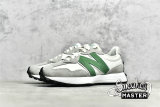 NEW BALANCE 327 RUNNING SHOES GREY/GREEN/WHITE WS327LG