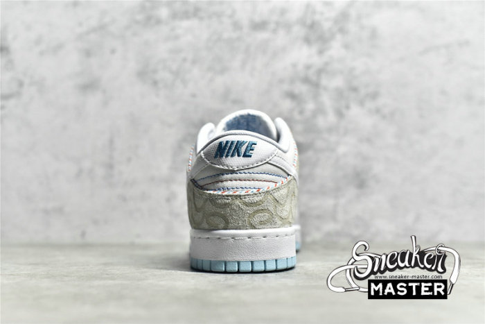 NIKE SB DUNK LOW RETRO SE BARBER SHOP GREY/WHITE-RED-BLUE DH7614-500