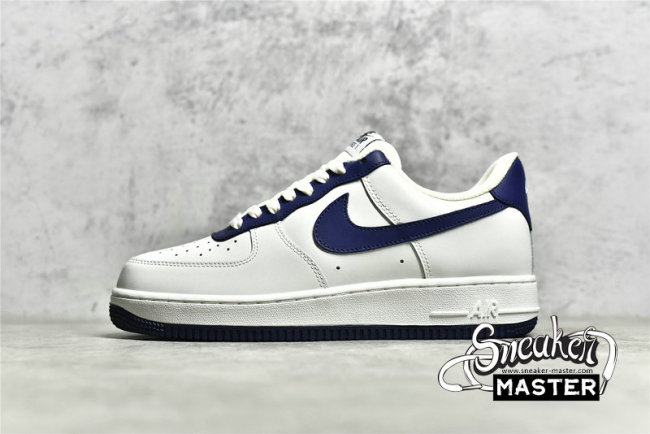 NIKE AIR FORCE 1 07 LOW WHITE/WHITE/NAVY BLUE AL2236-106