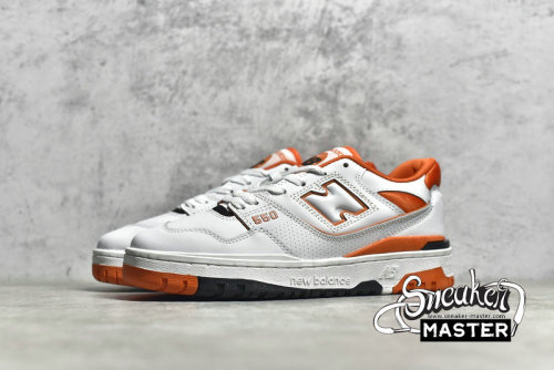 NEW BALANCE 550 RUNNING SHOES WHITE/VARSITY ORANGE/BLACK BB550HG1