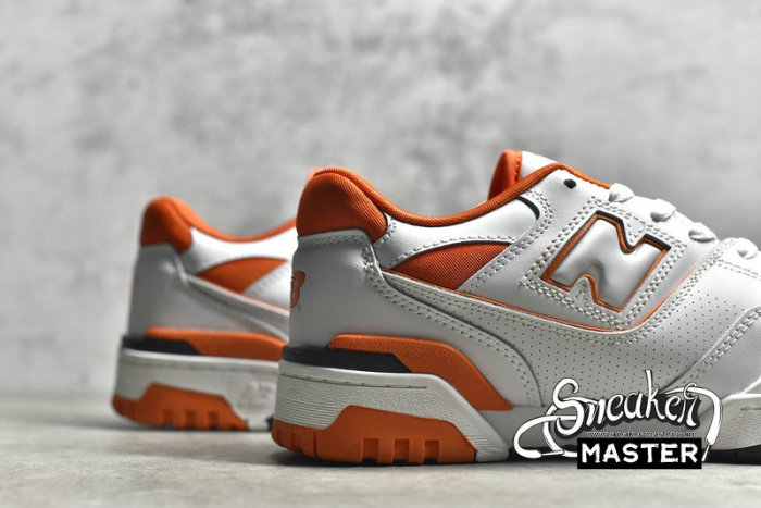 NEW BALANCE 550 RUNNING SHOES WHITE/VARSITY ORANGE/BLACK BB550HG1