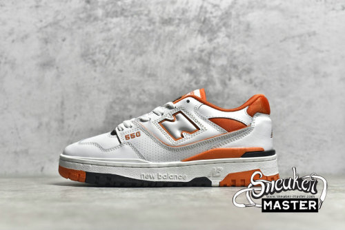 NEW BALANCE 550 RUNNING SHOES WHITE/VARSITY ORANGE/BLACK BB550HG1