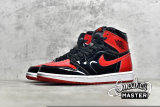 NIKE AIR JORDAN 1 RETRO HIGH OG PATENT BRED BLACK/WHITE/VARSITY RED 555088-063